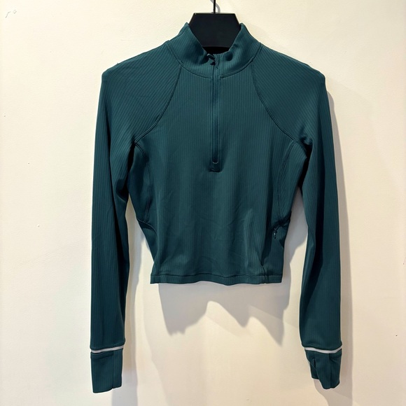 Lululemon It’s Rulu Run Cropped Half Zip *Ribbed - Picture 1 of 6